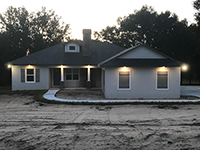 Front of home before sod.